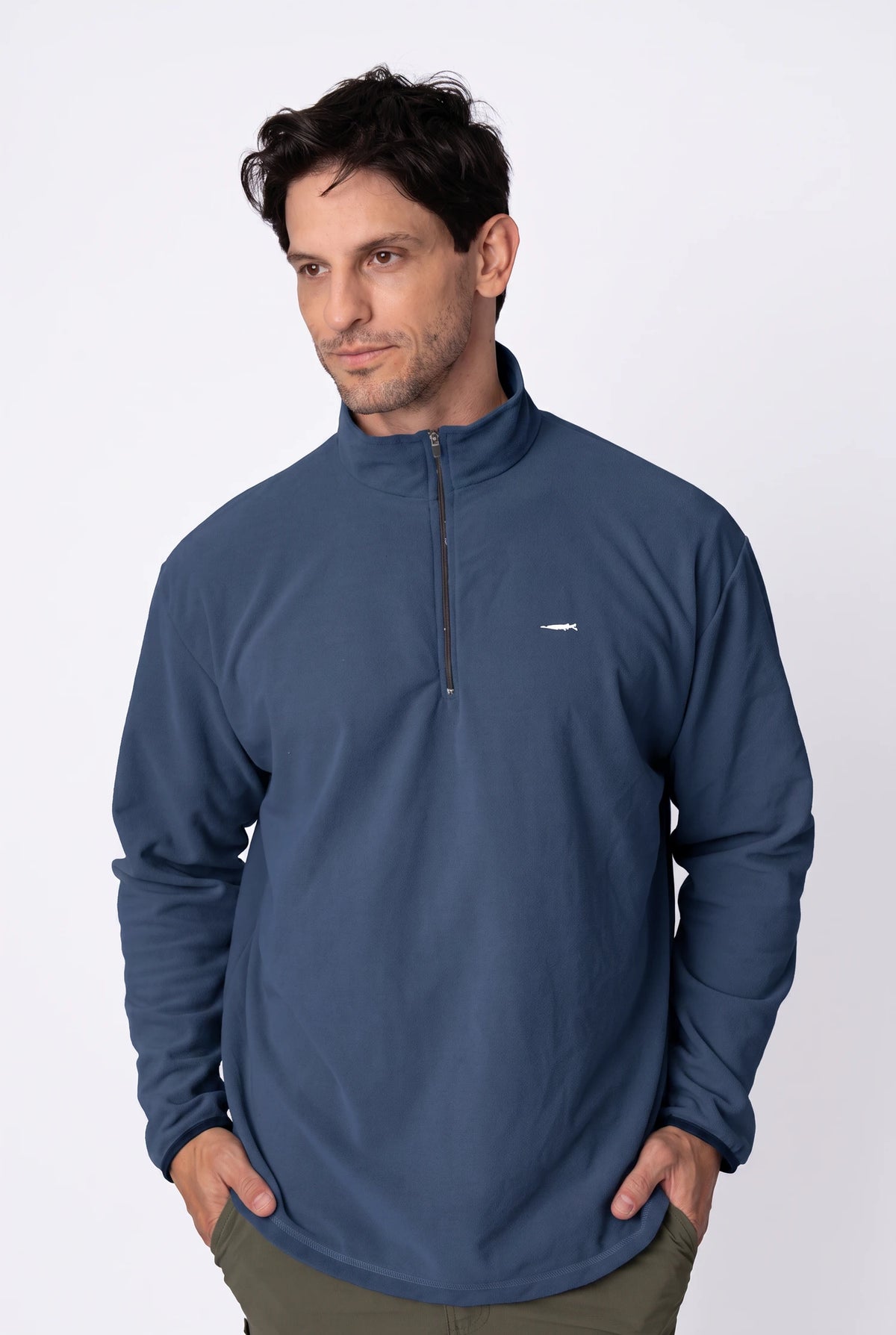Camiseta Conforto Absoluto Fleece Masculina – Azul Marinho – foto 4