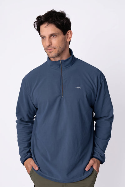Camiseta Conforto Absoluto Fleece Masculina – Azul Marinho – foto 4
