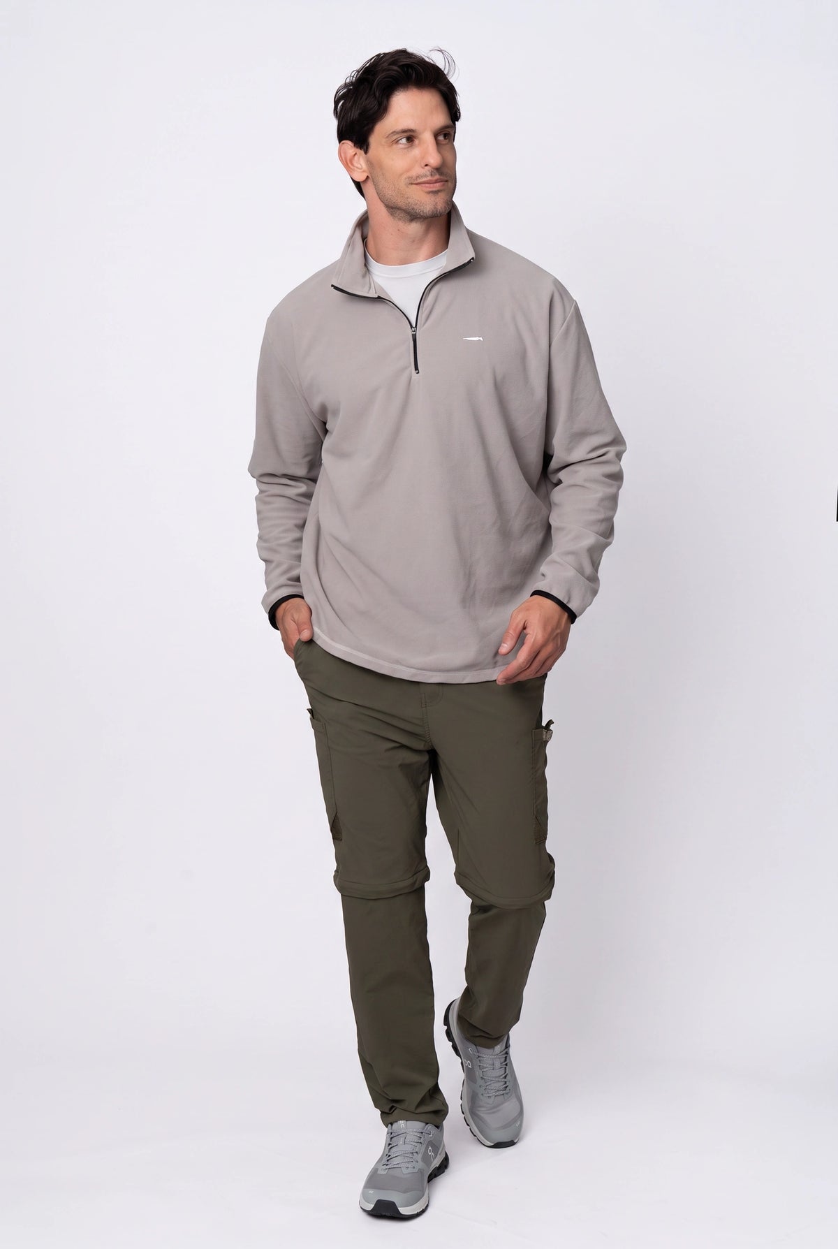 Camiseta Conforto Absoluto Fleece Masculina – Cinza Claro – foto 1