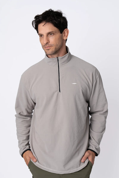 Camiseta Conforto Absoluto Fleece Masculina – Cinza Claro – foto 3