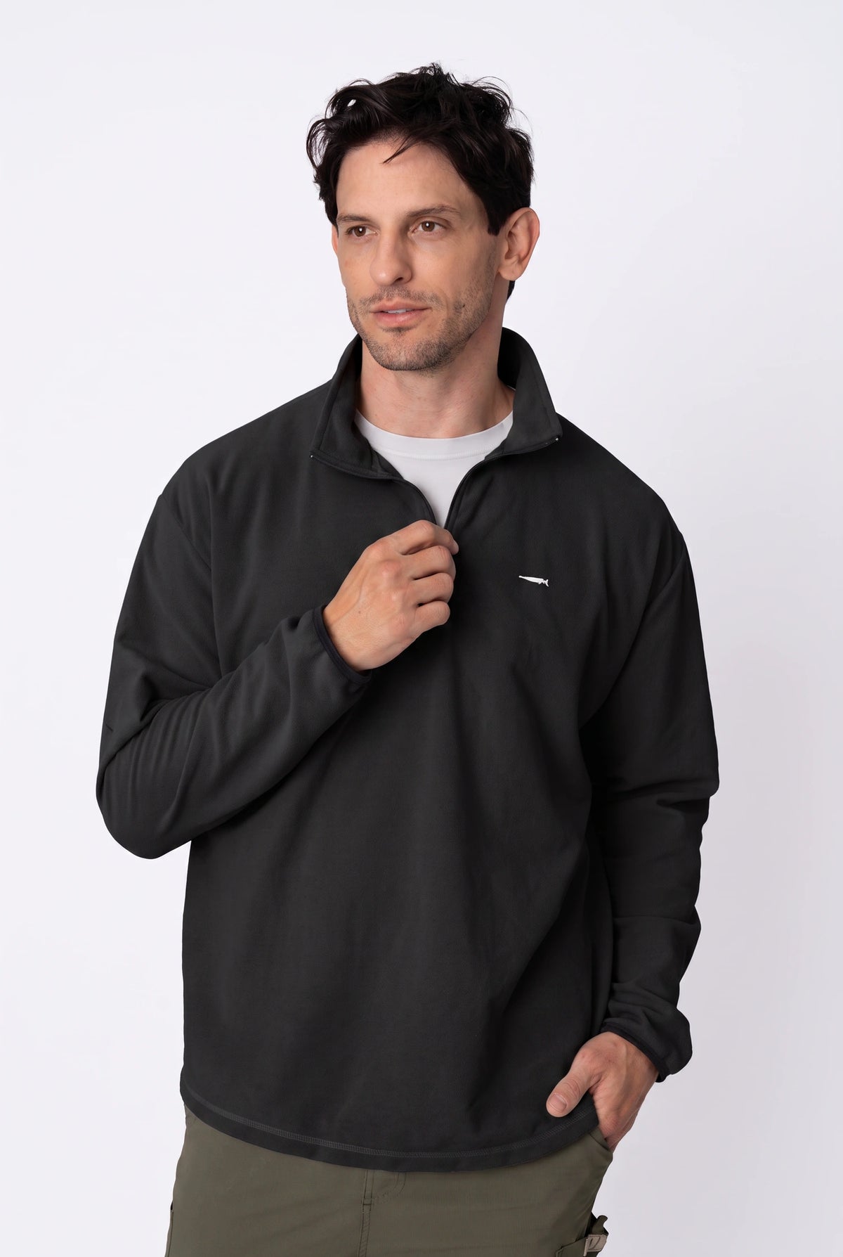 Camiseta Conforto Absoluto Fleece Masculina – Preto – foto 2