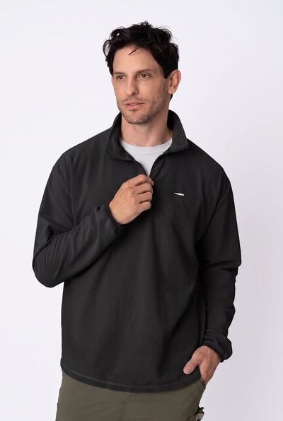 Camiseta Conforto Absoluto Fleece Masculina – Preto – foto 2