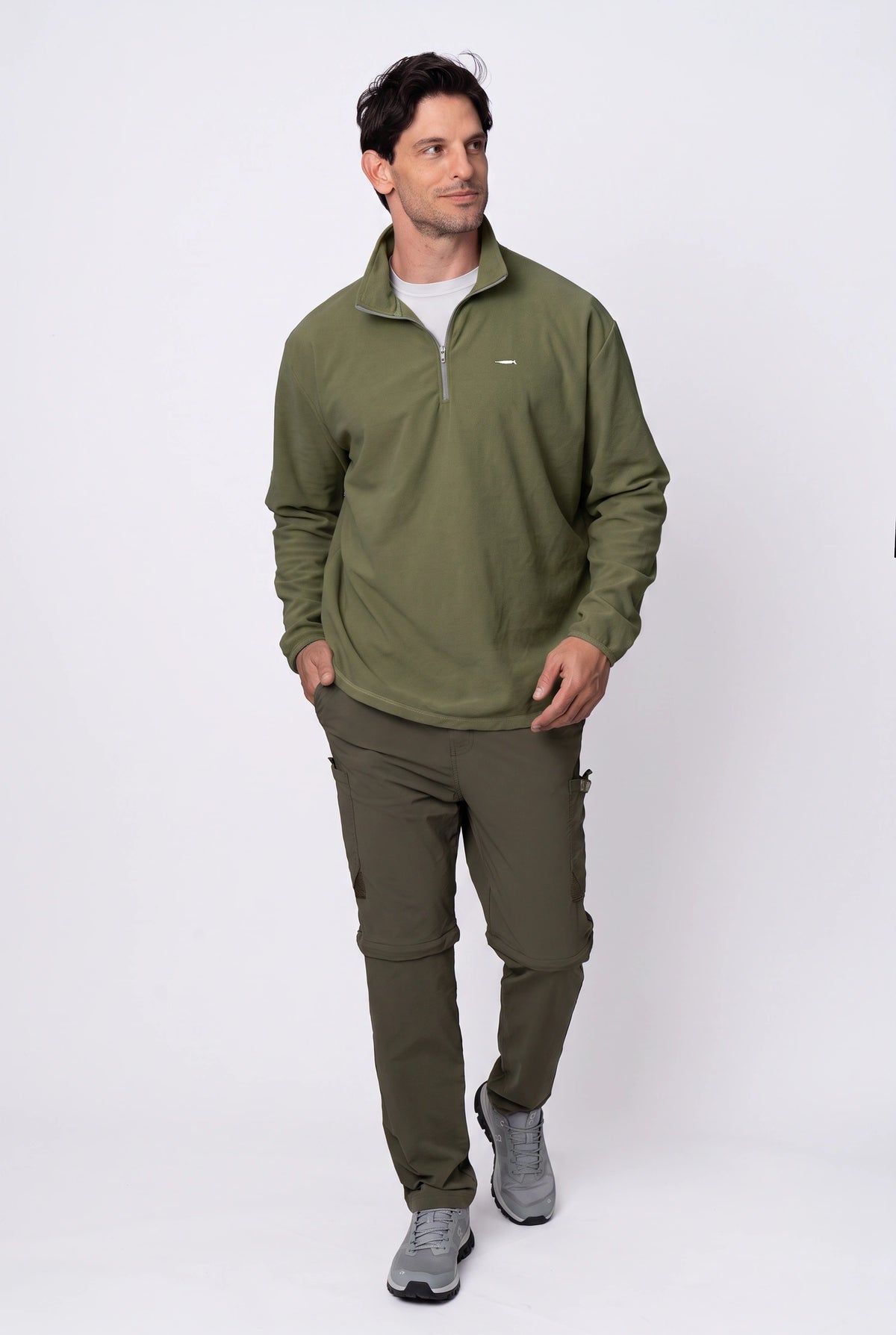 Camiseta Conforto Absoluto Fleece Masculina – Verde Militar – foto 5