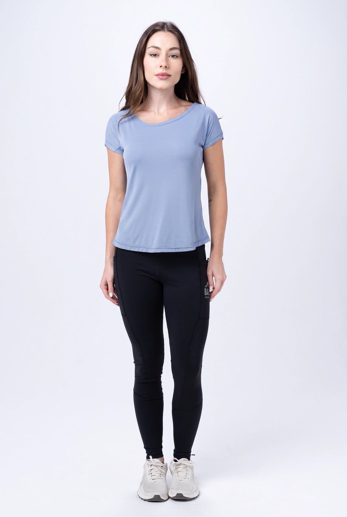 Camiseta Feminina Manga Curta – Azul Lavanda – foto 2