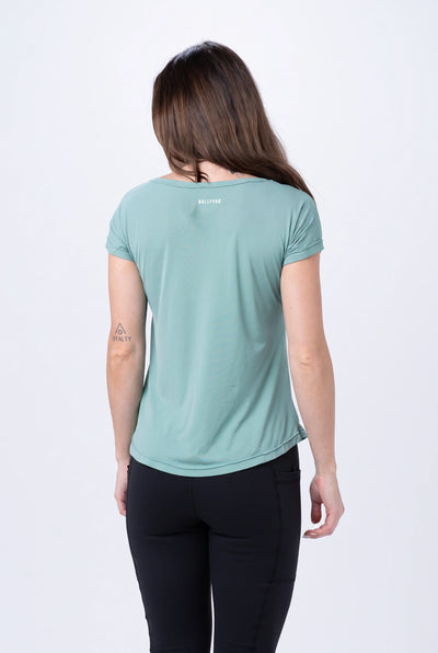 Camiseta Feminina Manga Curta – Verde Água – foto 2