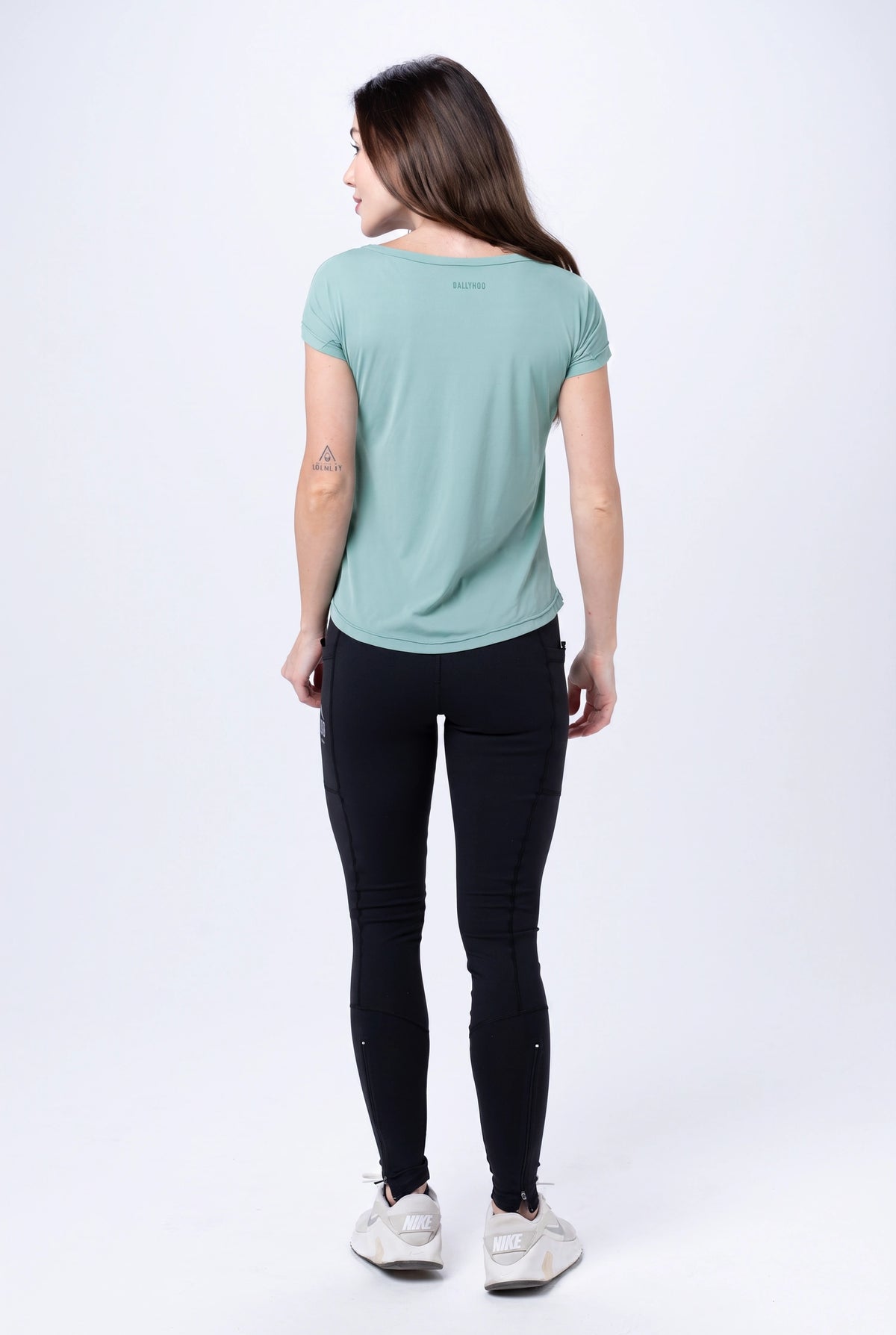 Camiseta Feminina Manga Curta – Verde Água – foto 3