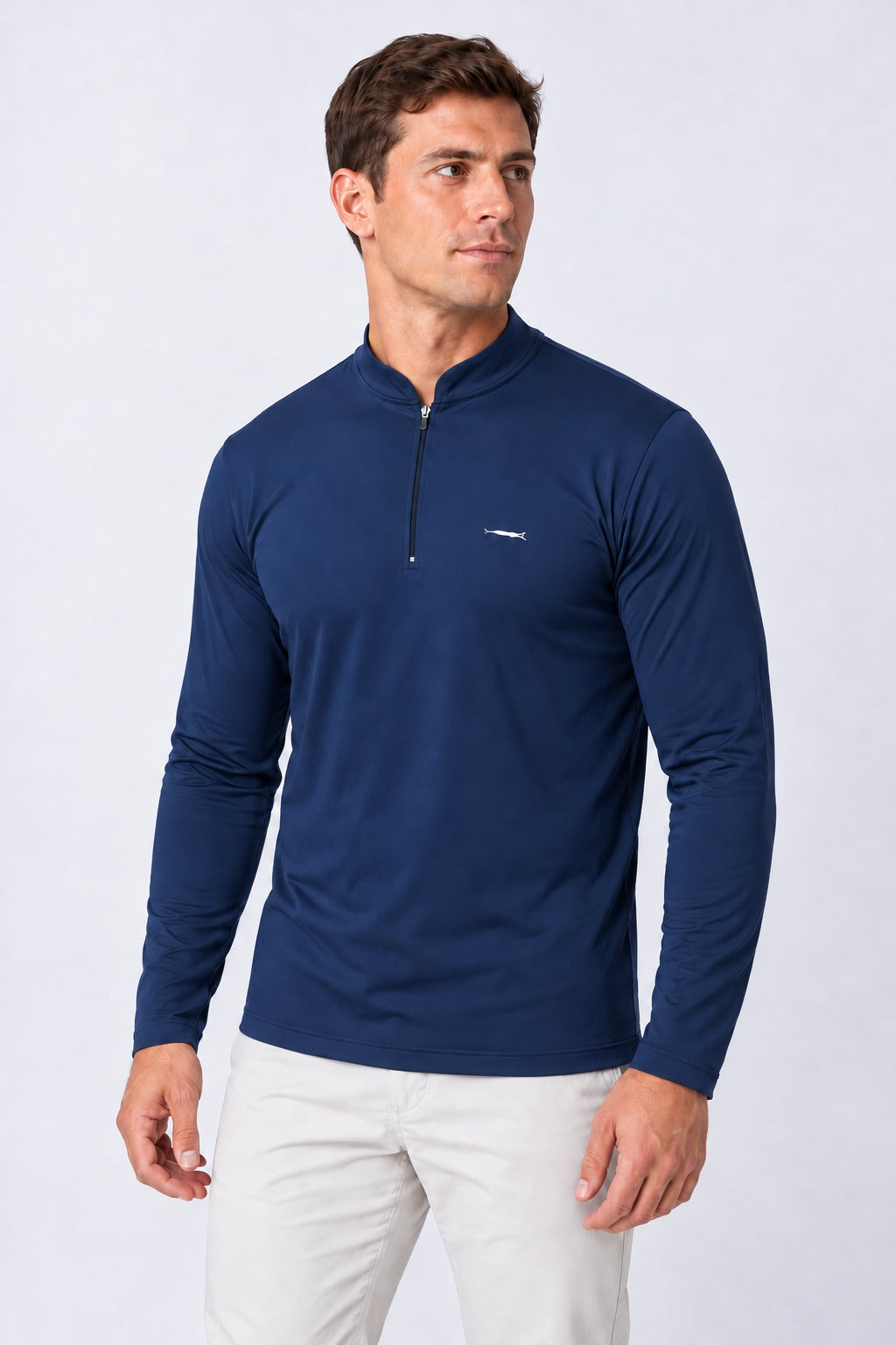 Camiseta Gola Padre Masculina – Marinho – frente
