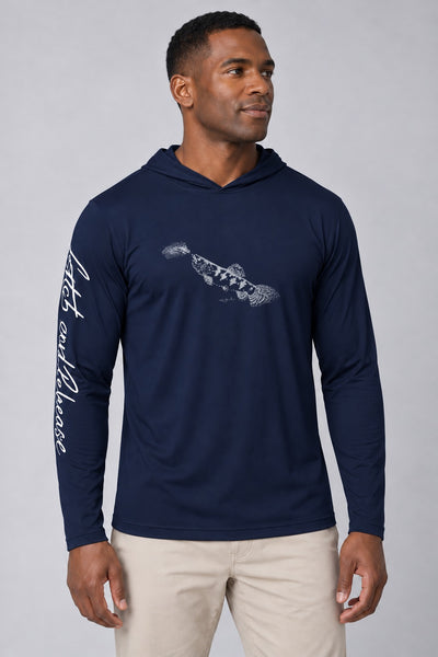 Camiseta Performance Masculina – Traíra Marinho – frente