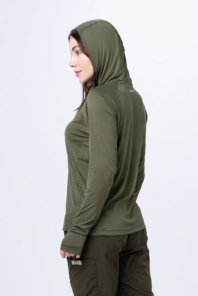 Camiseta Shadow Feminina – Verde Militar – foto 4