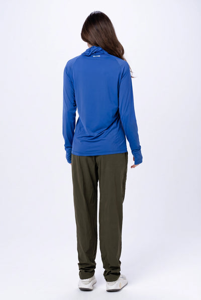 Camiseta Térmica Feminina Gola Alta – Azul Royal – foto 2