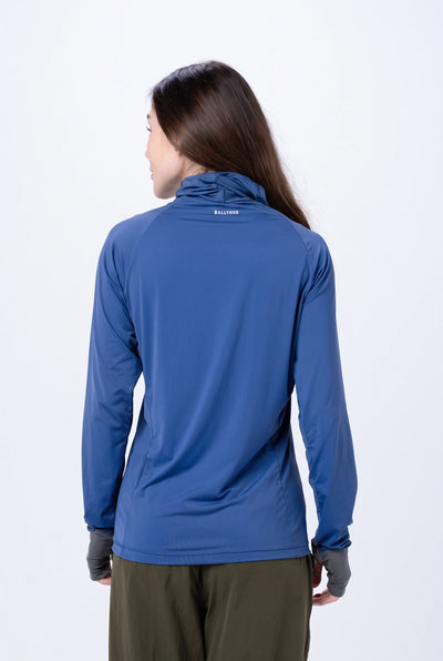 Camiseta Térmica Feminina Gola Alta – Azul Royal – foto 3
