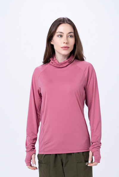 Camiseta Térmica Feminina Gola Alta – Rosa – foto 1