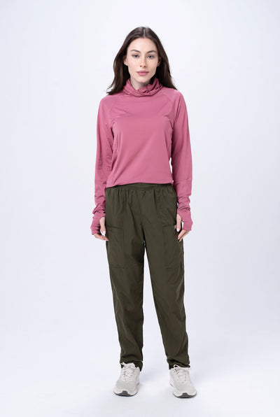 Camiseta Térmica Feminina Gola Alta – Rosa – foto 2