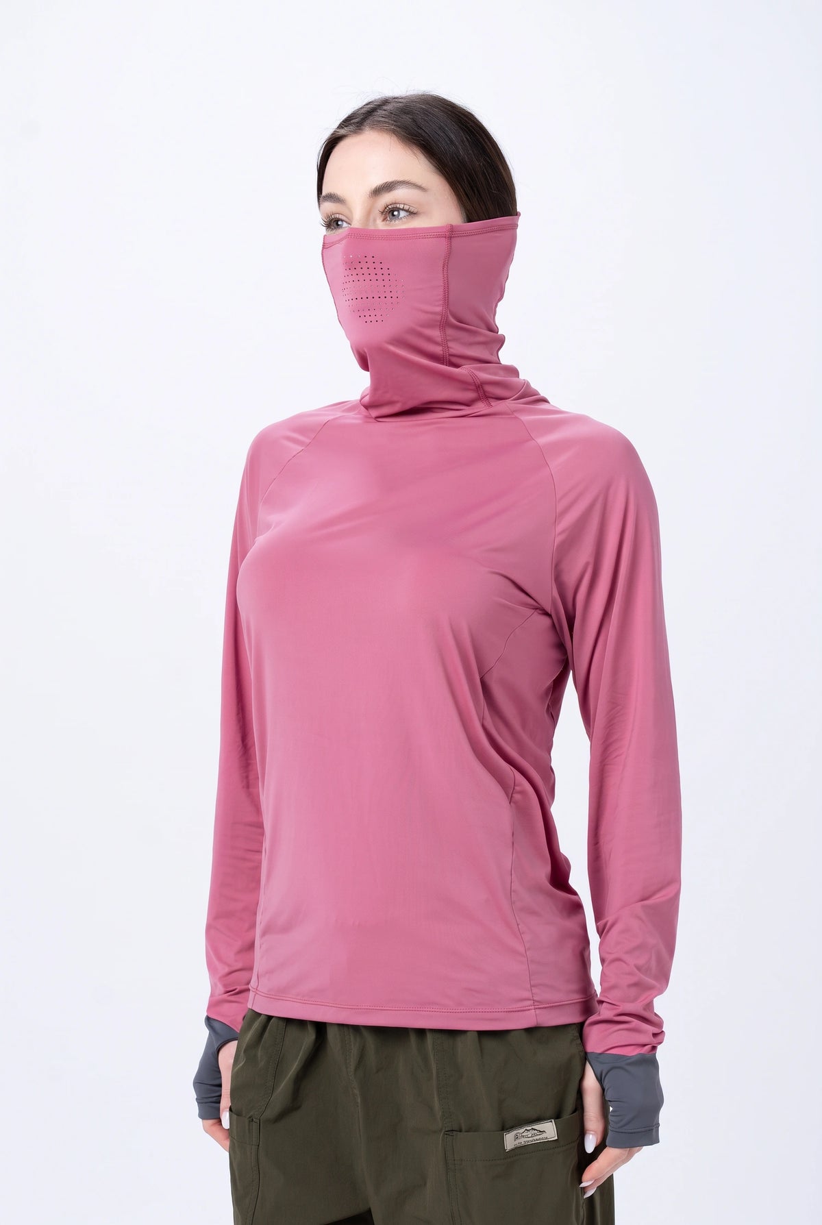 Camiseta Térmica Feminina Gola Alta – Rosa – foto 4