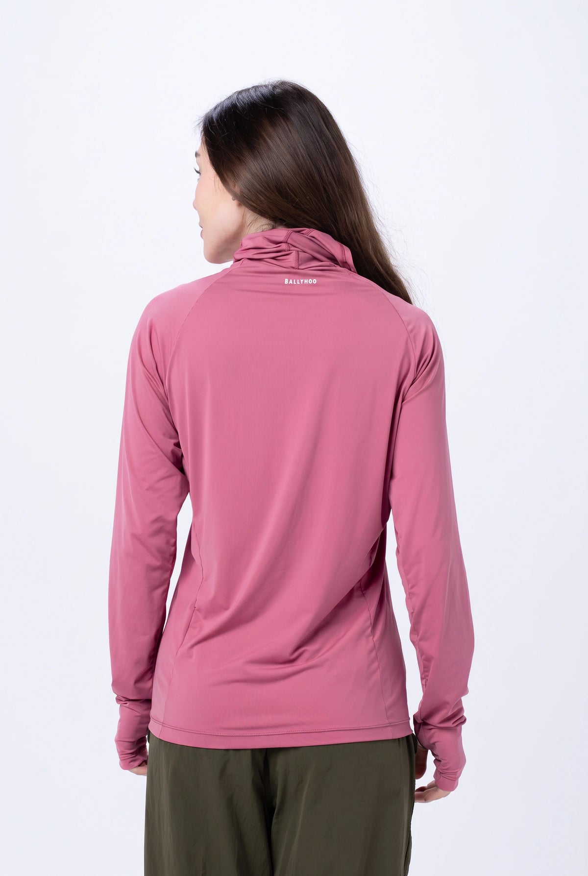 Camiseta Térmica Feminina Gola Alta – Rosa – foto 5