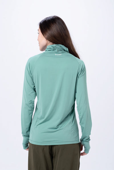 Camiseta Térmica Feminina Gola Alta – Verde Água – foto 1
