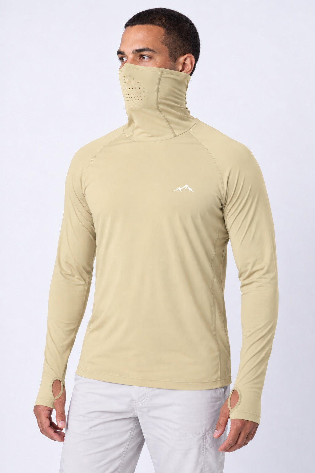 Camiseta Térmica Masculina – Areia – frente