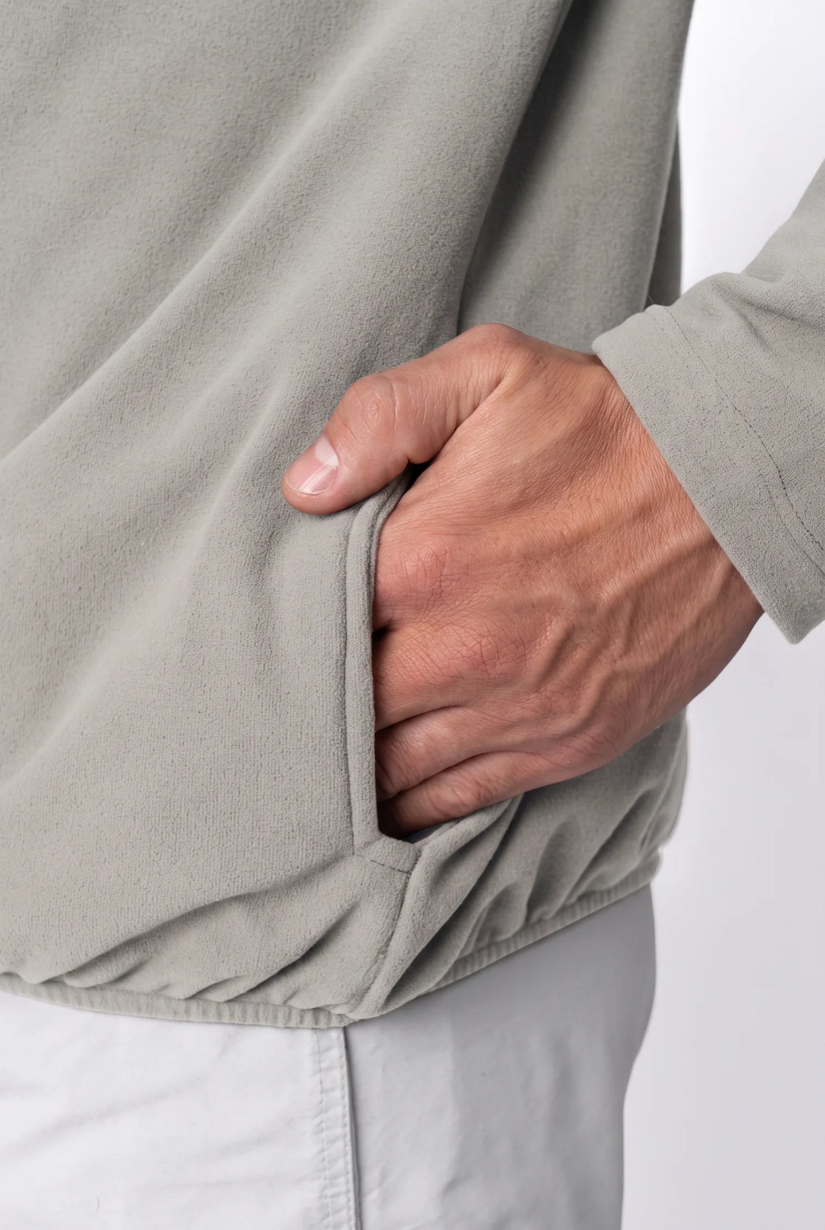 Moletom Fleece Unissex – Cinza Claro – foto 3